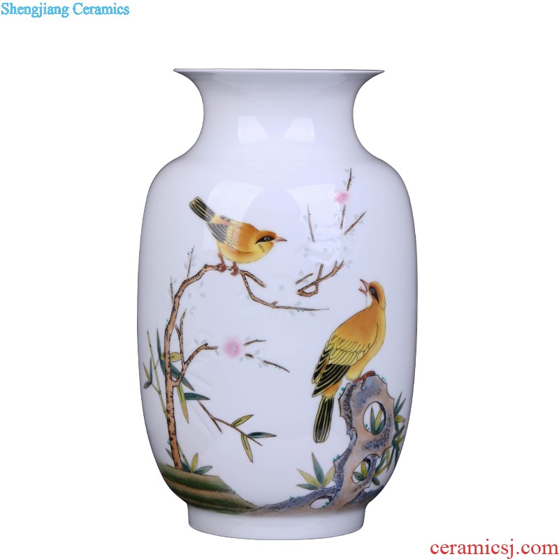 New Chinese style of jingdezhen ceramic vase Hand-painted archaize modern blue and white porcelain home decoration handicraft furnishing articles