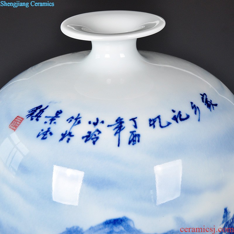 Ceramic vase Large jingdezhen vase furnishing articles Living room flower arranging machine high vase furnishing articles ornaments