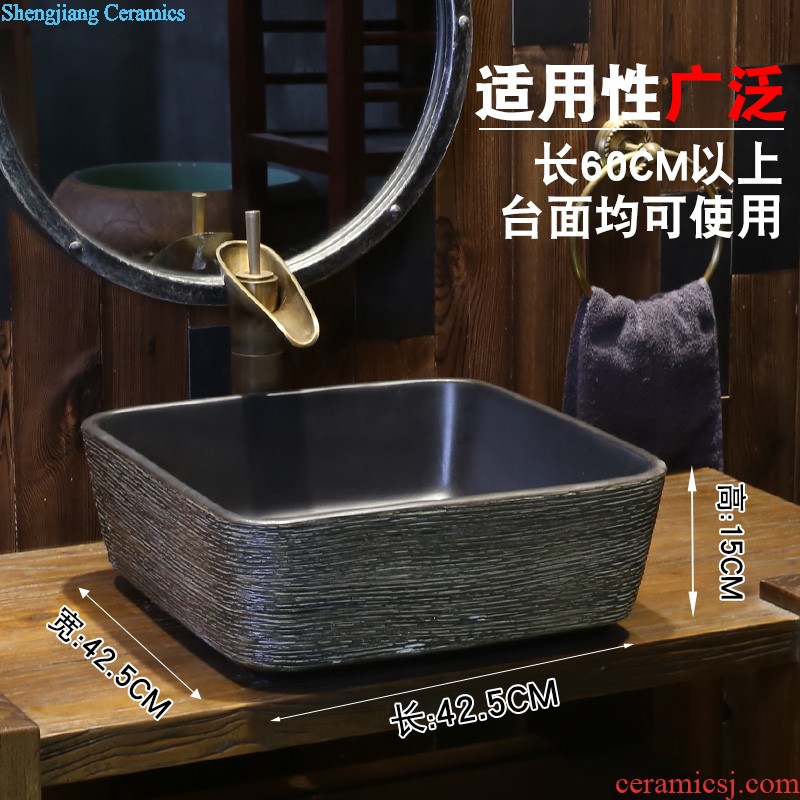 The depot art of Chinese style restoring ancient ways is the sink Wash basin on the ceramic basin oval antique household that defend bath