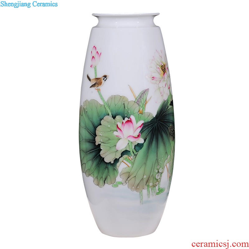 General household of Chinese style classical hand painted blue and white porcelain vase antique porcelain pot of jingdezhen ceramics handicraft furnishing articles