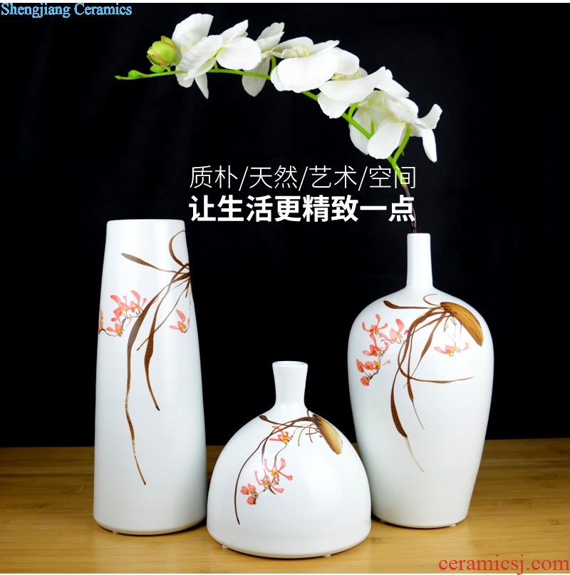 Jingdezhen ceramic hand-painted vases, dried flowers flower arrangement sitting room TV ark of new Chinese style household adornment handicraft furnishing articles