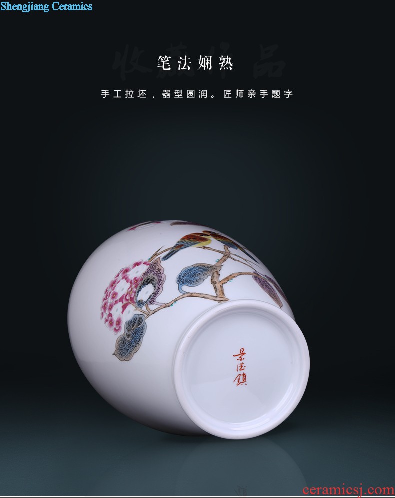 Jingdezhen ceramic furnishing articles The sitting room is master of flower arrangement vase decoration ceramics, hand-painted blue and white porcelain vase