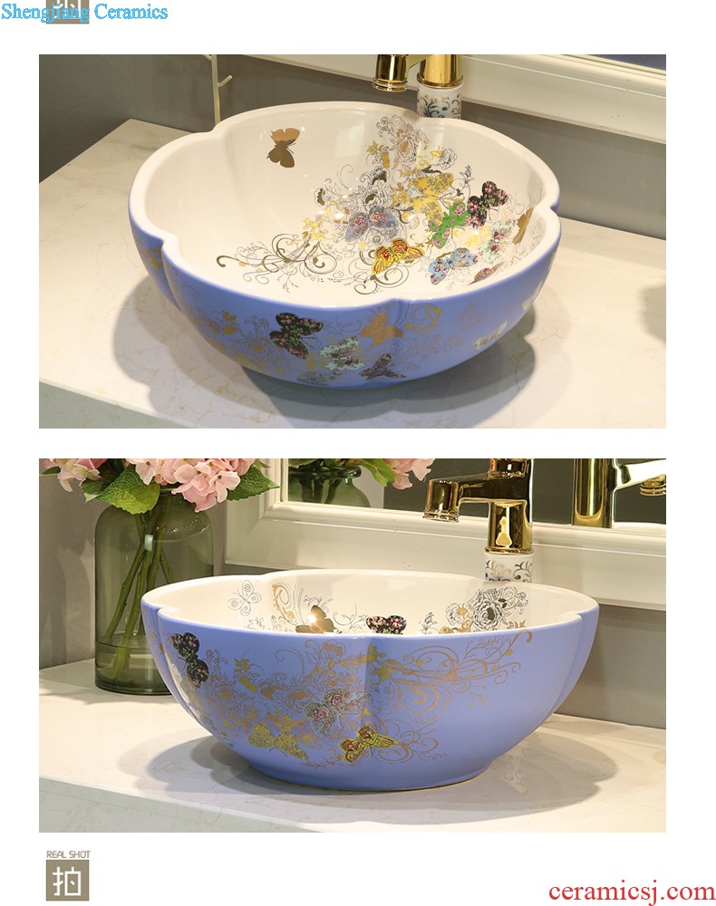 The stage basin on the ceramic lavabo lavatory toilet basin round basin art basin to wash gargle