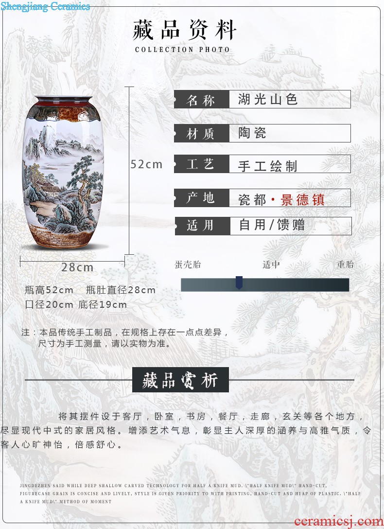 Jingdezhen ceramics vase hand-painted thin bamboo fetal porcelain Chinese style household act the role ofing is tasted the sitting room porch TV ark furnishing articles