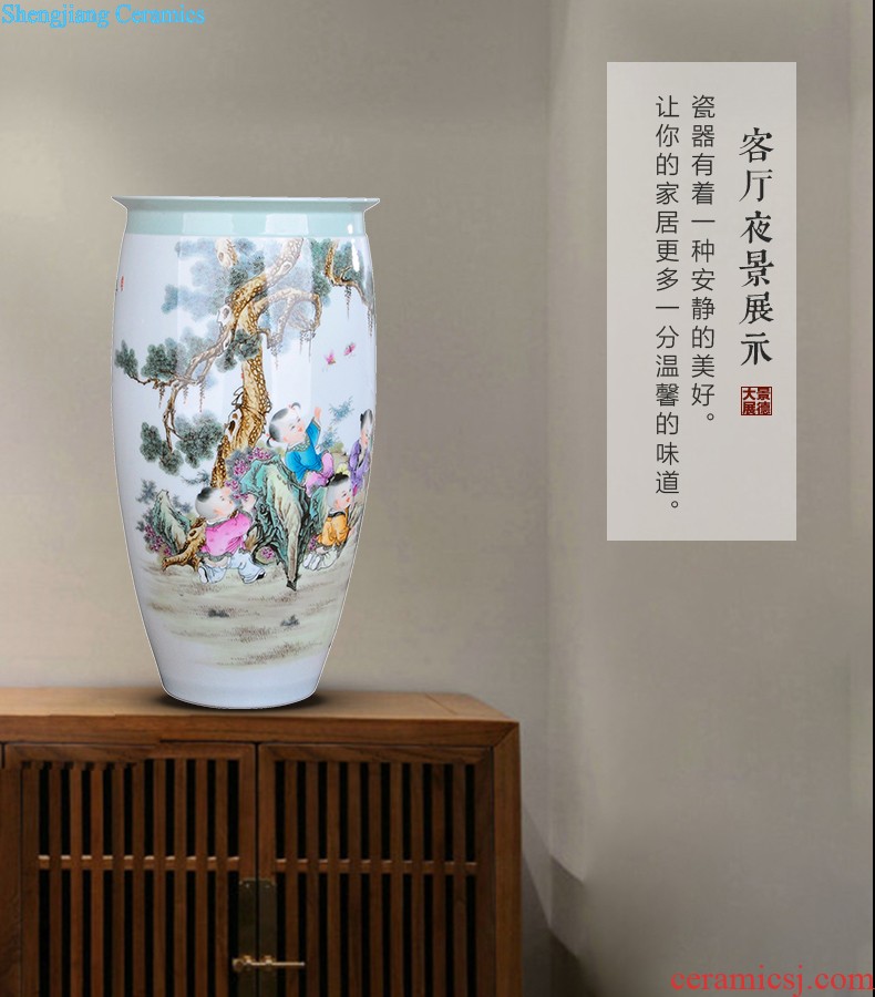 New Chinese style household adornment hand-painted ceramic vases, antique porcelain enamel porcelain furnishing articles example room living room decoration