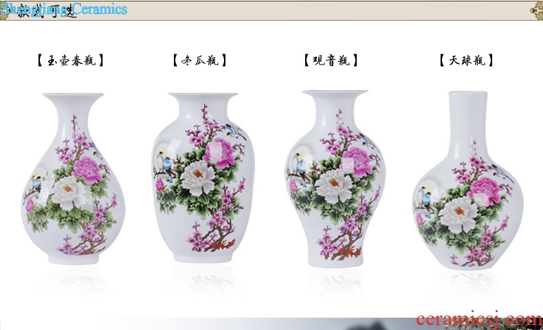 Jingdezhen European ceramic vase furnishing articles home sitting room TV ark dried flowers flower arrangement soft adornment porch decoration