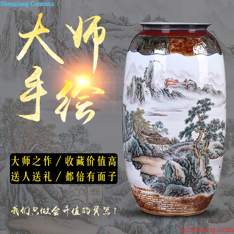 Jingdezhen ceramics vase hand-painted thin bamboo fetal porcelain Chinese style household act the role ofing is tasted the sitting room porch TV ark furnishing articles