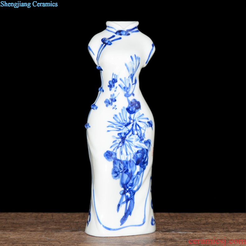 Jingdezhen ceramic vase furnishing articles archaize kiln crack glaze gossip bottles of sitting room adornment style furnishing articles ornaments