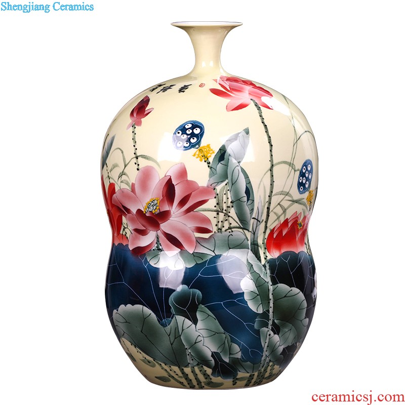 Ceramic vase furnishing articles Chinese flower arranging dried flowers home famous hand-painted jingdezhen blue and white porcelain vase ceramics