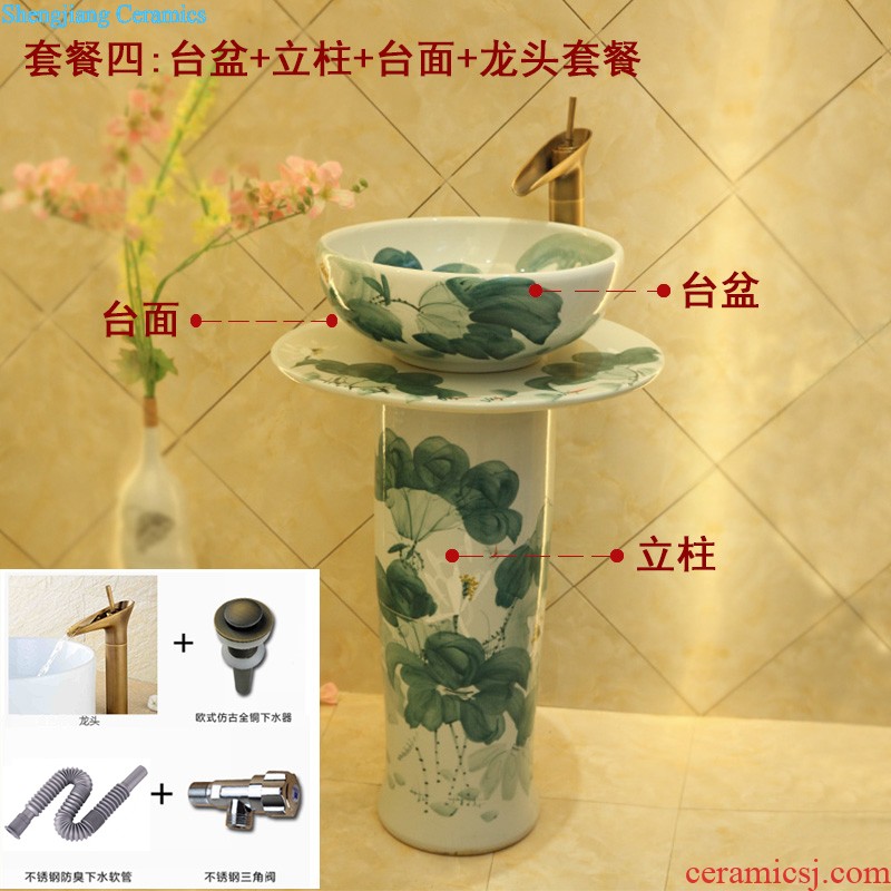 Lavabo ceramic column toilet bowl washing pool balcony sink lavatory toilet pillar landing