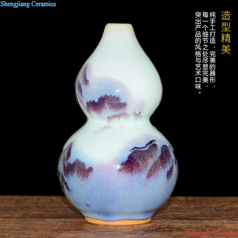 Jingdezhen new Chinese style living room TV cabinet modern furnishing articles red kiln vase flower arrangement home decoration decoration