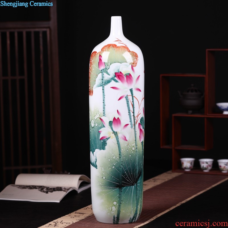 Jingdezhen ceramic vase furnishing articles manual creative porcelain flower arrangement sitting room is contracted and fashionable household adornment furnishing articles