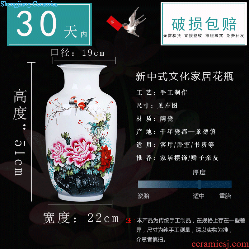 Chinese TV ark furnishings jingdezhen ceramics vase modern creative large sitting room place to decorate household