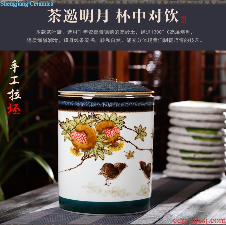 Famous hand-painted jingdezhen ceramic vase household adornment handicraft furnishing articles gift sitting room furniture furnishing articles