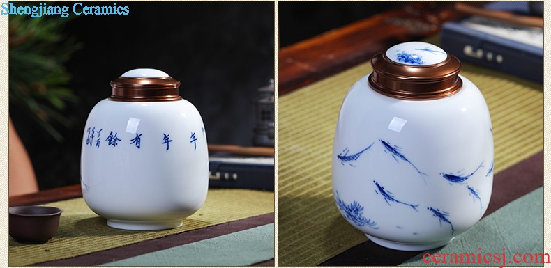 Famous master of hand-painted success vase of blue and white porcelain of jingdezhen ceramics furnishing articles rich ancient frame wine accessories