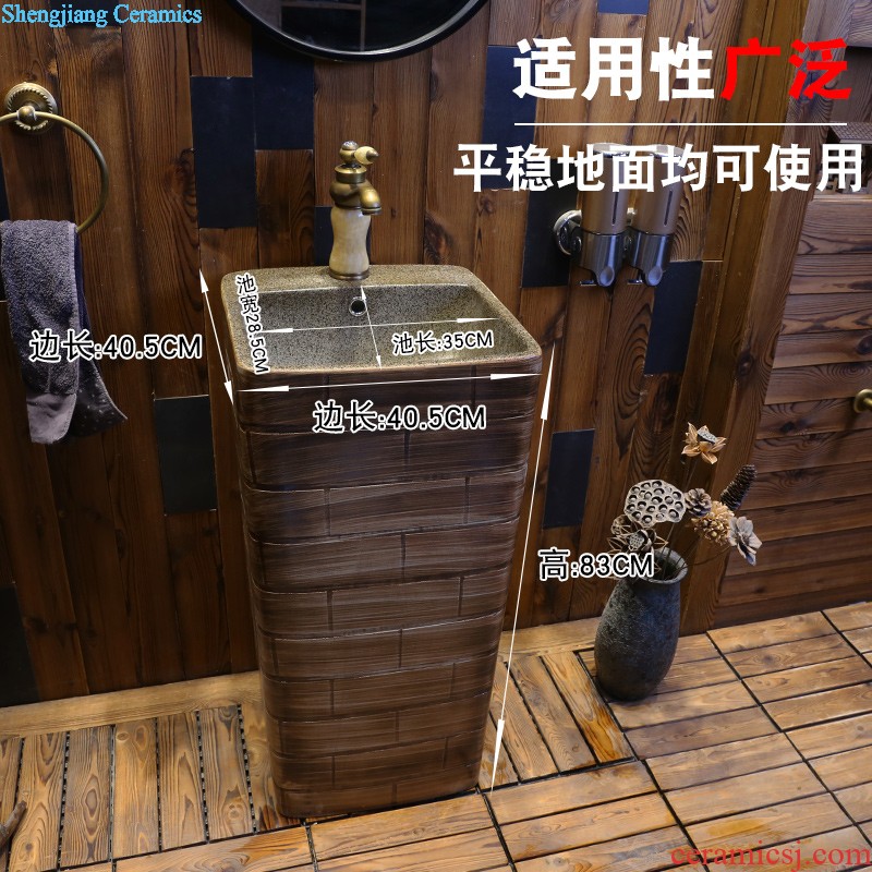 Jia depot ceramic lavatory small family counters are restoring ancient ways The balcony bathroom floor pillar basin