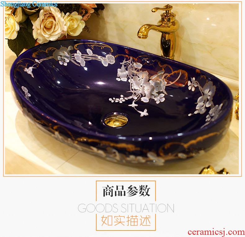 Ceramic floor pillar type lavatory small toilet lavabo balcony one basin art basin of the post