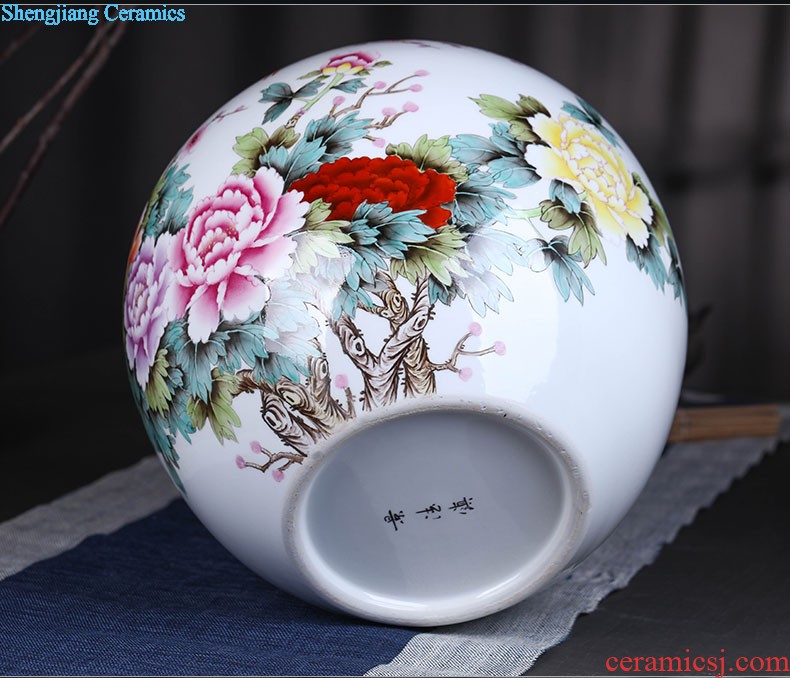 Jingdezhen ceramics archaize floor pastel big vase decoration home sitting room mesa restoring ancient ways furnishing articles of handicraft