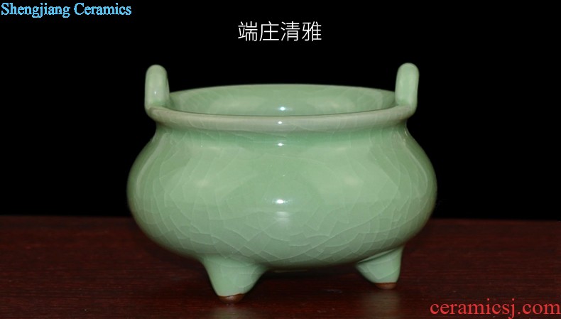 Jingdezhen ceramic vases royal porcelain open piece of crack glaze antique Chinese penjing sitting room porch decoration