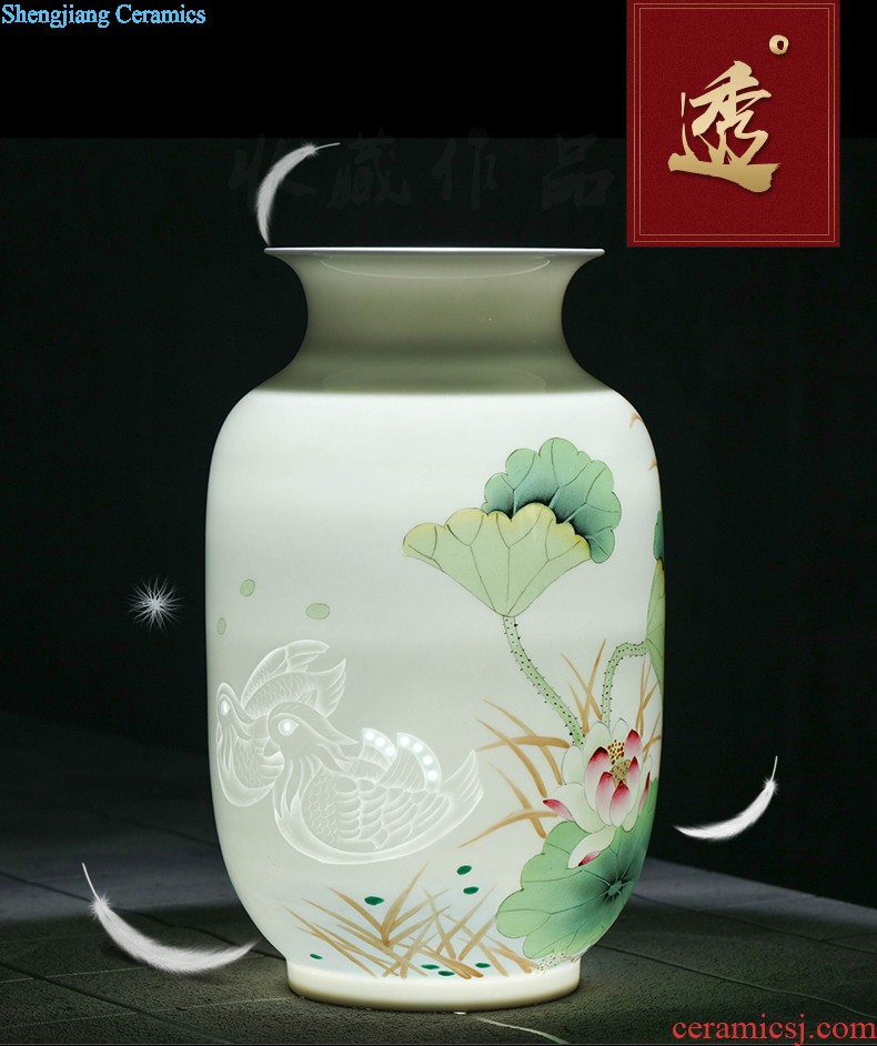 Jingdezhen ceramic caddy large storage tank seven loaves pu-erh tea POTS Hand painted tea urn 3 kg tea pot