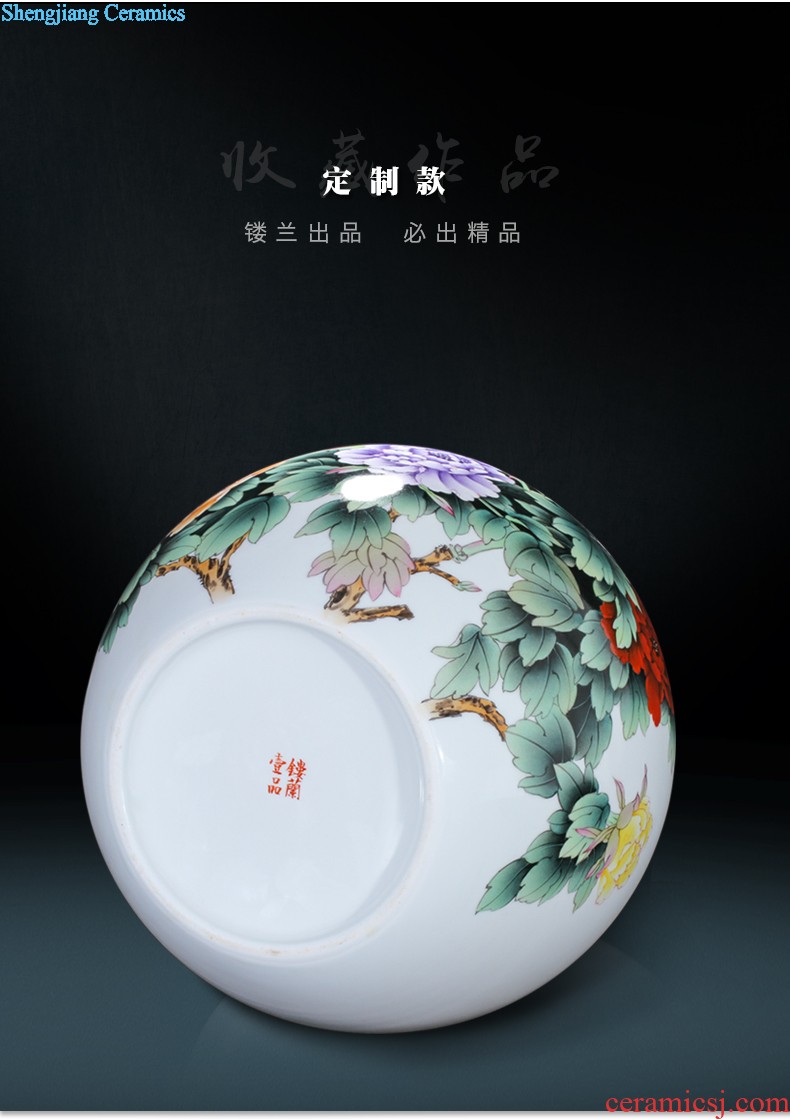 Contracted and contemporary big vase The sitting room TV ark furnishing articles Dried flower flower machine of Europe type restoring ancient ways home act the role ofing jingdezhen ceramics