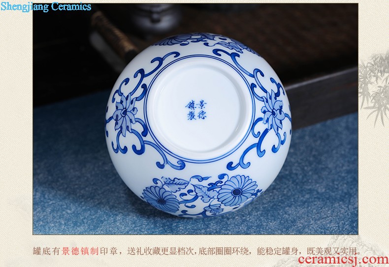 Hand-painted restoring ancient ways of jingdezhen blue and white porcelain vase gourd furnishing articles rich ancient frame antique Chinese style household ceramics handicraft