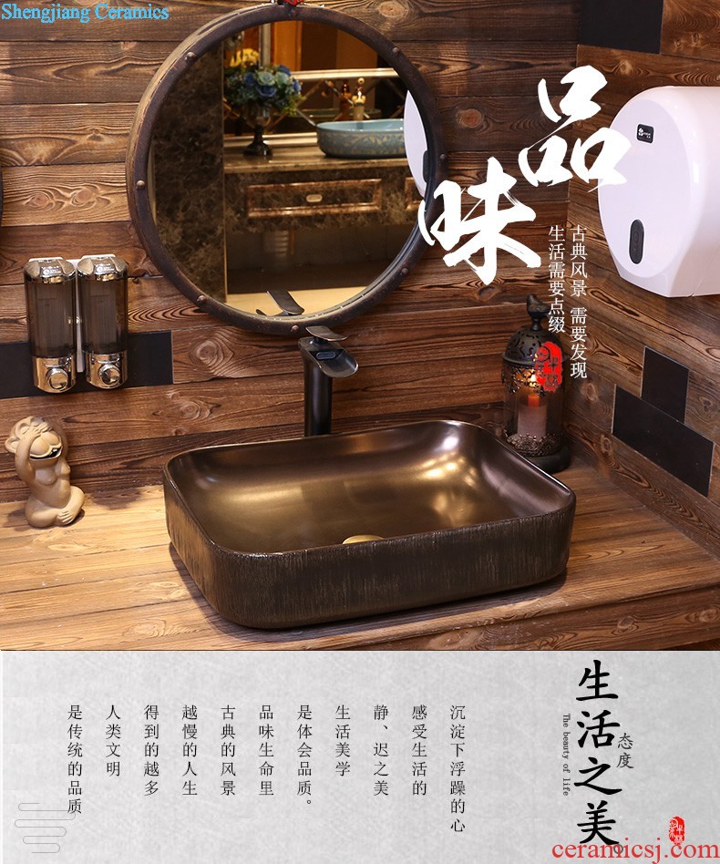 Jia depot Chinese ceramic wash basin The stage basin basin sink archaize square bathroom art basin basin