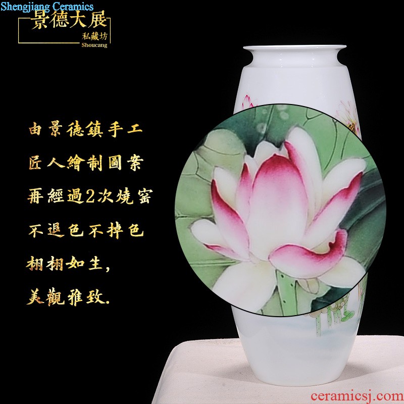 General household of Chinese style classical hand painted blue and white porcelain vase antique porcelain pot of jingdezhen ceramics handicraft furnishing articles