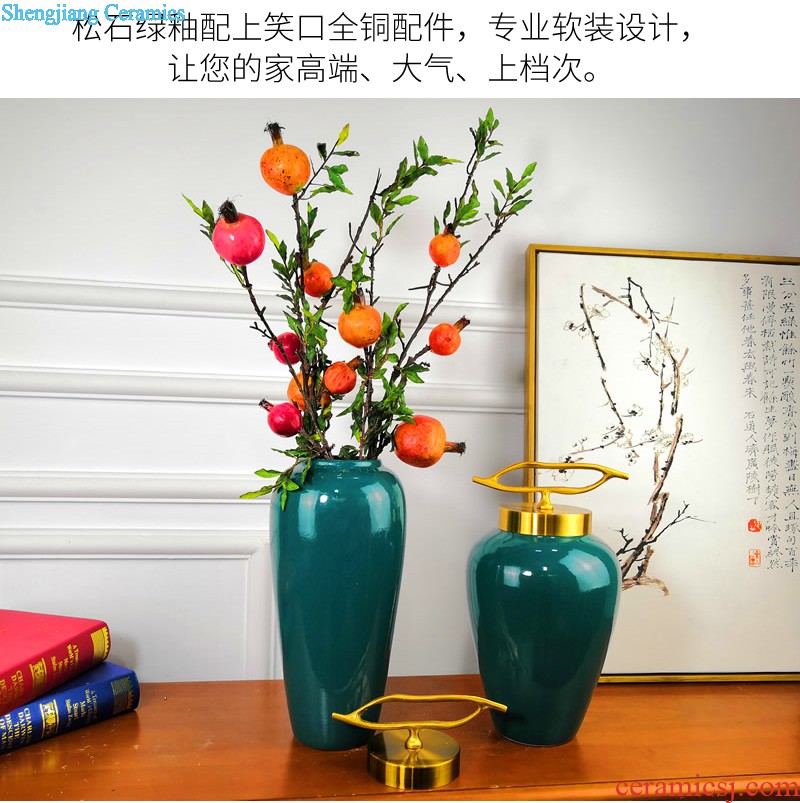 Jingdezhen ceramic contracted white rope vase Small pure and fresh and dried flowers flower arrangement sitting room place home decoration