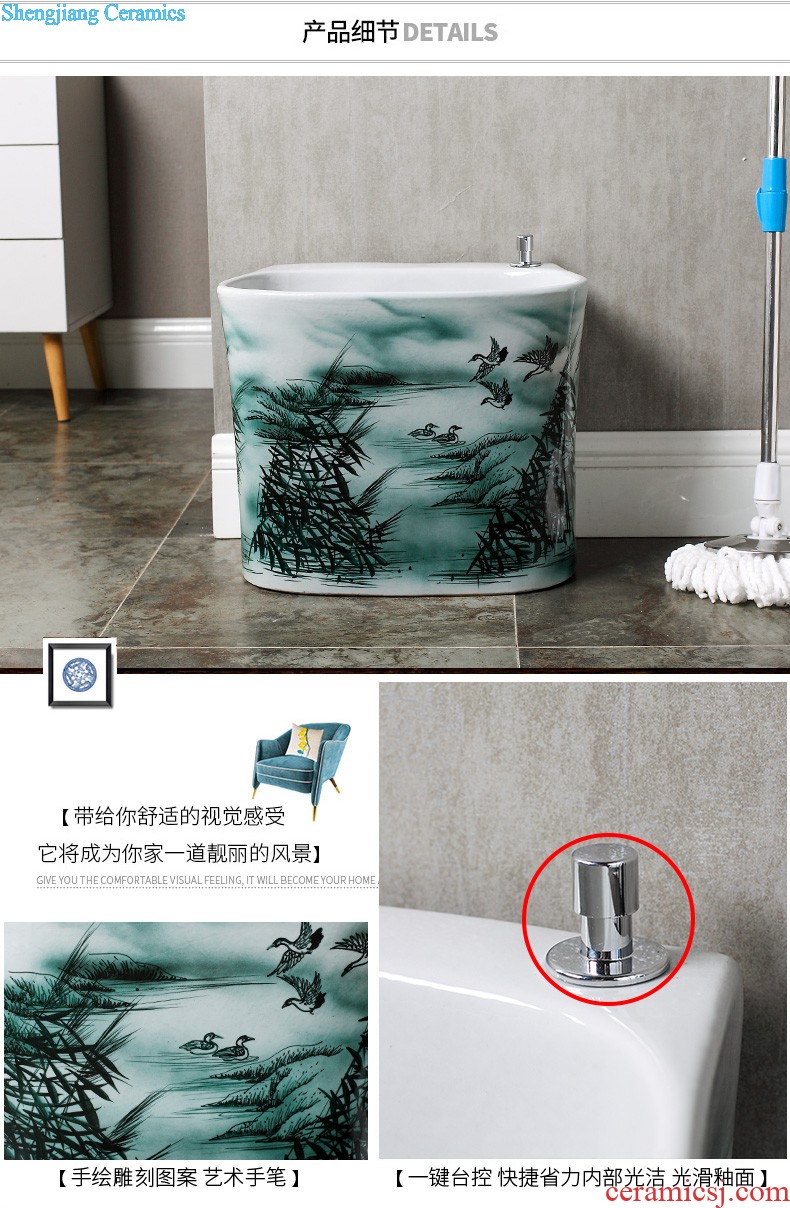 Lavabo ceramic column toilet bowl washing pool balcony sink lavatory toilet pillar landing