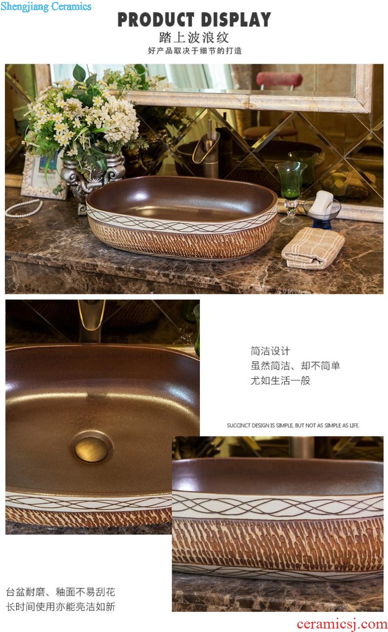 European art stage basin sink ceramic toilet lavatory oval home wash gargle basin balcony