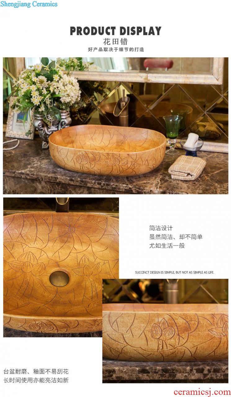 European art stage basin sink ceramic toilet lavatory oval home wash gargle basin balcony