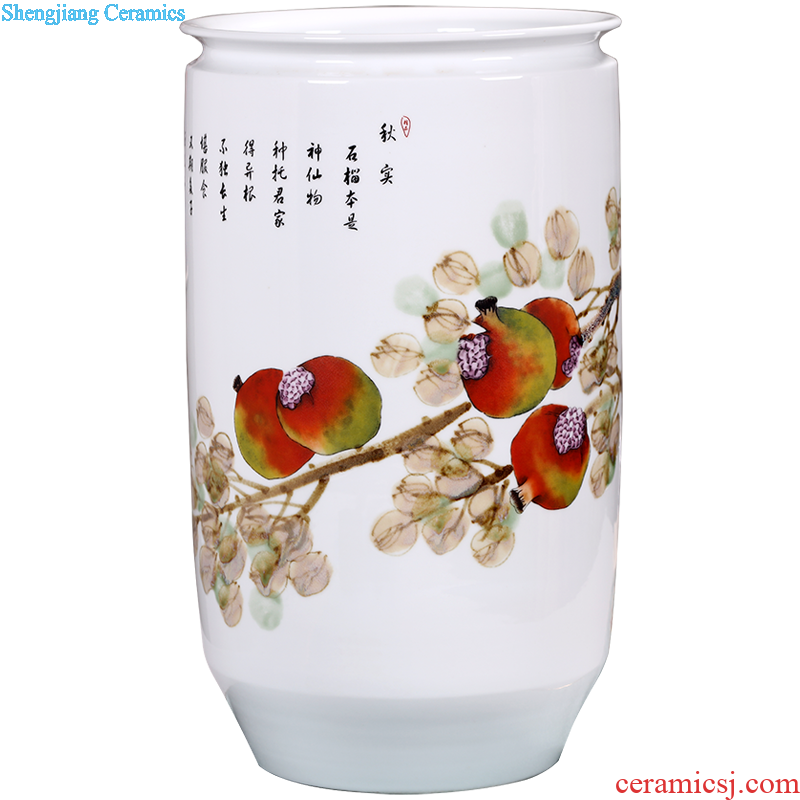 Jingdezhen ceramic caddy to heavy manual tea urn pu 'er 8 jin receives moistureproof tea tea set large barrel