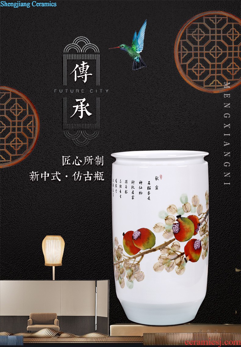 Jingdezhen ceramic caddy to heavy manual tea urn pu 'er 8 jin receives moistureproof tea tea set large barrel