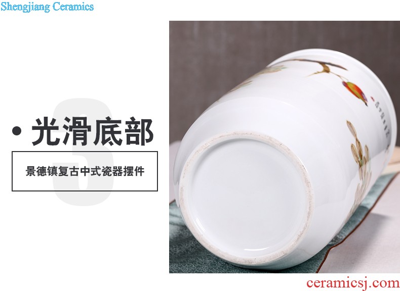 Jingdezhen ceramic caddy to heavy manual tea urn pu 'er 8 jin receives moistureproof tea tea set large barrel