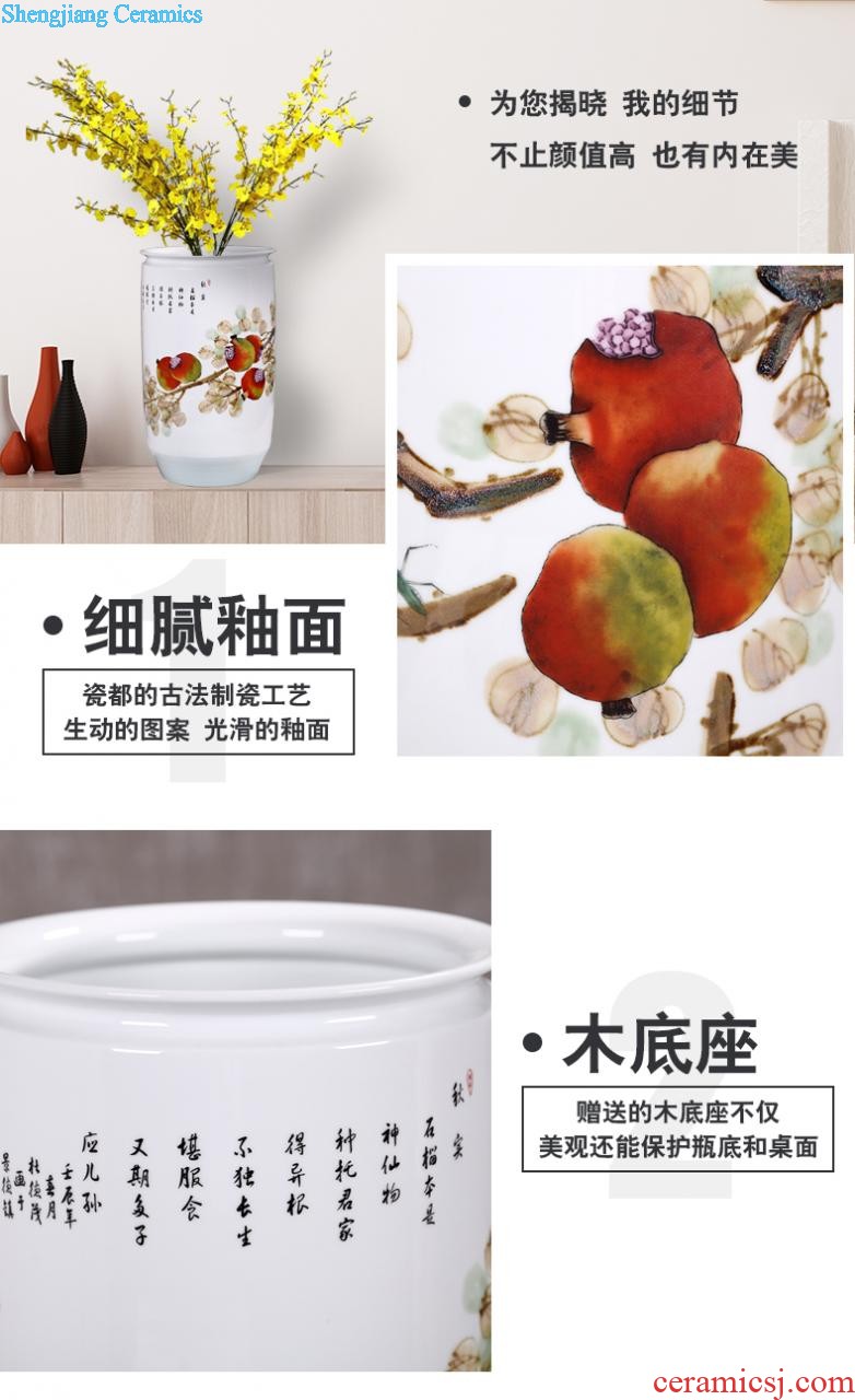 Jingdezhen ceramic caddy to heavy manual tea urn pu 'er 8 jin receives moistureproof tea tea set large barrel