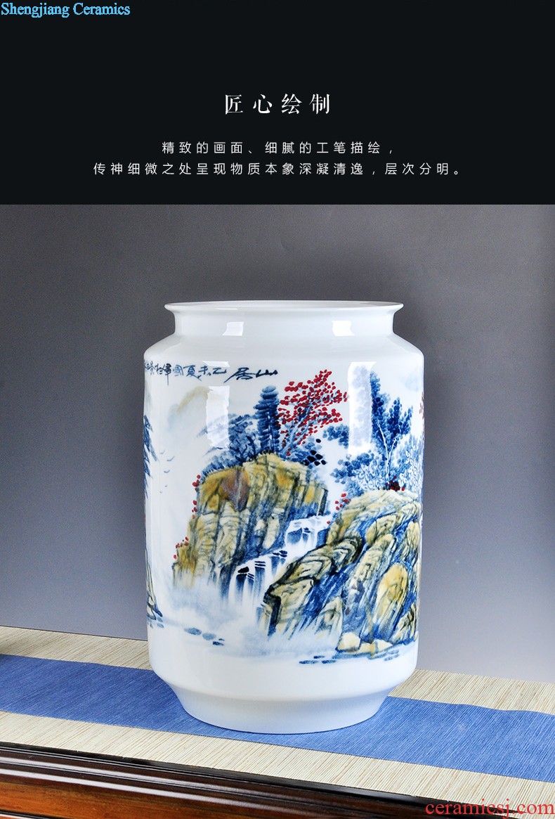 Hand-painted restoring ancient ways of jingdezhen blue and white porcelain vase gourd furnishing articles rich ancient frame antique Chinese style household ceramics handicraft