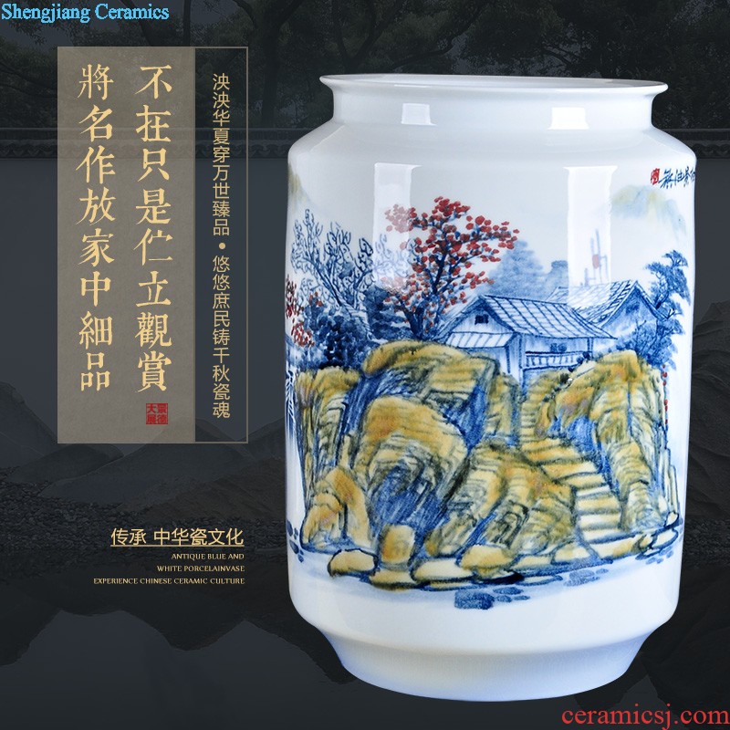 Hand-painted restoring ancient ways of jingdezhen blue and white porcelain vase gourd furnishing articles rich ancient frame antique Chinese style household ceramics handicraft