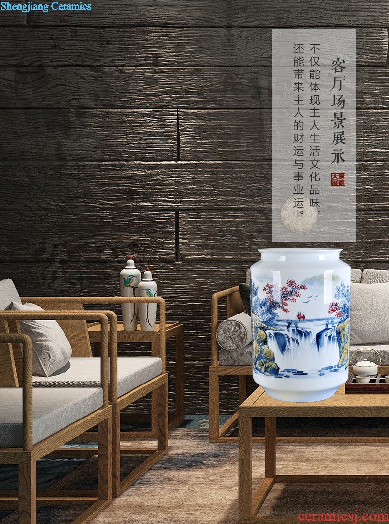 Hand-painted restoring ancient ways of jingdezhen blue and white porcelain vase gourd furnishing articles rich ancient frame antique Chinese style household ceramics handicraft