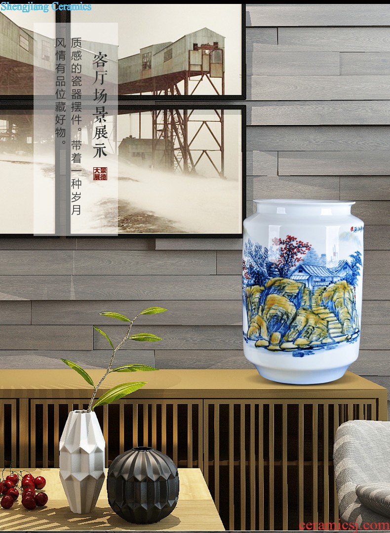 Hand-painted restoring ancient ways of jingdezhen blue and white porcelain vase gourd furnishing articles rich ancient frame antique Chinese style household ceramics handicraft