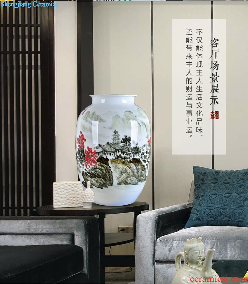 Contemporary and contracted craft vase furnishing articles large ground of jingdezhen ceramics vase decoration handicraft sitting room