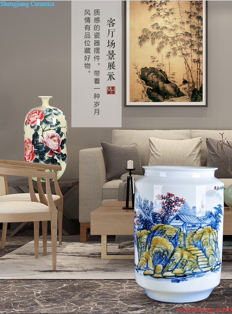 Hand-painted restoring ancient ways of jingdezhen blue and white porcelain vase gourd furnishing articles rich ancient frame antique Chinese style household ceramics handicraft