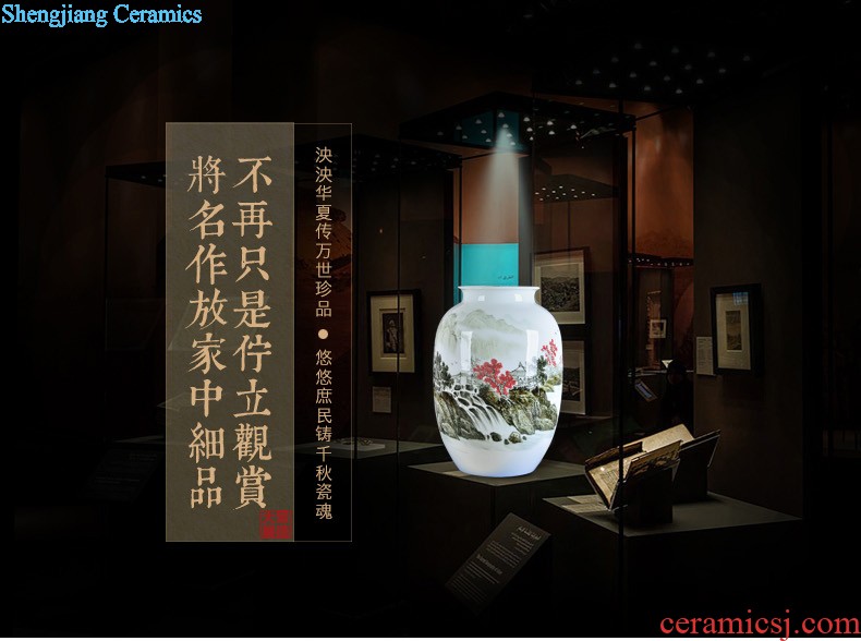 Contemporary and contracted craft vase furnishing articles large ground of jingdezhen ceramics vase decoration handicraft sitting room