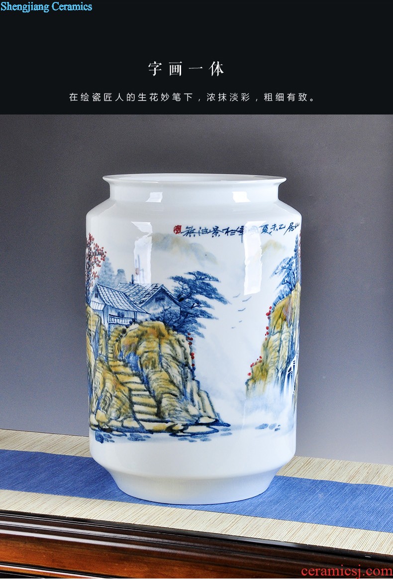 Hand-painted restoring ancient ways of jingdezhen blue and white porcelain vase gourd furnishing articles rich ancient frame antique Chinese style household ceramics handicraft