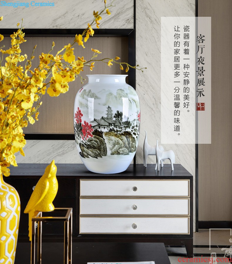 Contemporary and contracted craft vase furnishing articles large ground of jingdezhen ceramics vase decoration handicraft sitting room