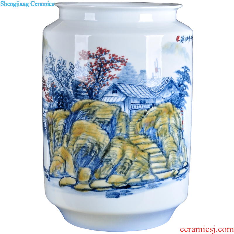 Hand-painted restoring ancient ways of jingdezhen blue and white porcelain vase gourd furnishing articles rich ancient frame antique Chinese style household ceramics handicraft