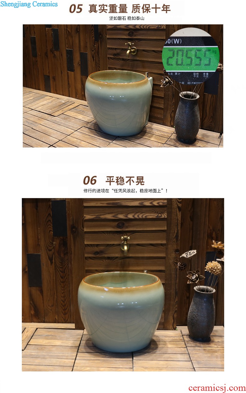 Jia depot art restoring ancient ways is the sink Lavatory basin of ceramic table antique elliptic toilet basin