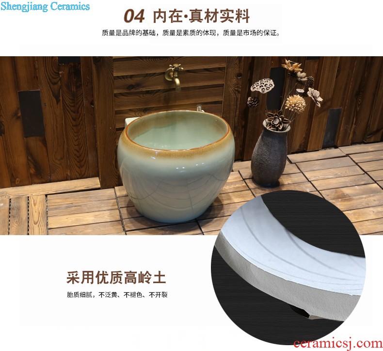 Jia depot art restoring ancient ways is the sink Lavatory basin of ceramic table antique elliptic toilet basin