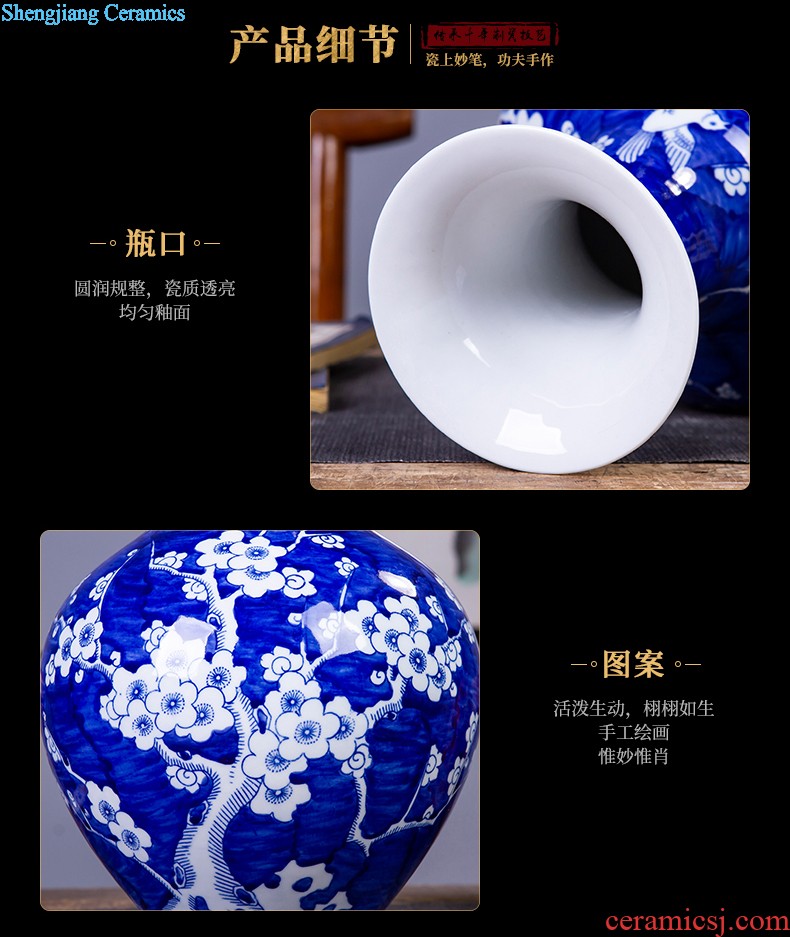Jingdezhen ceramics furnishing articles Sit hand-drawn characters decoration hanging dish plate new sitting room of Chinese style household arts and crafts