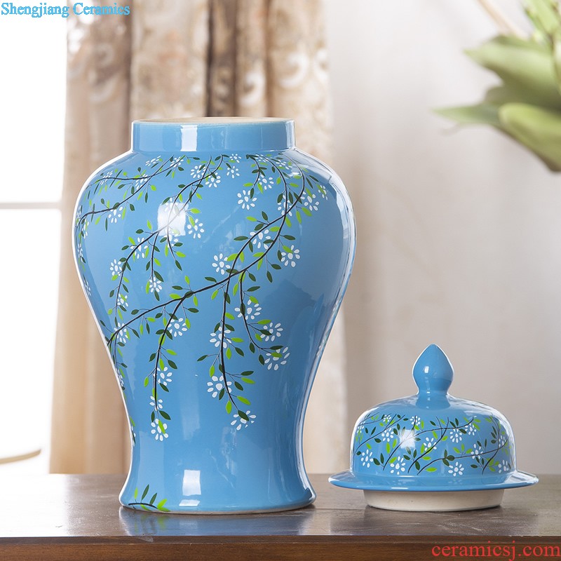 North European contemporary and contracted ceramic vase origami dried flowers flower arrangement sitting room small and pure and fresh home furnishing articles